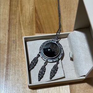 Pamela Love Dial Pendant agate pendant dream catcher necklace black agate